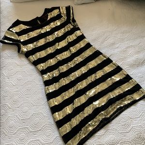 Black n gold Dress